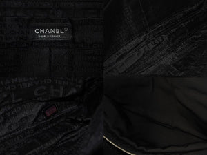 CHANEL シャネル チョコバー チェーンショルダーバッグ マトラッセ 8番台 ターンロック ナイロン ブラック 美品 中古 4b002570
