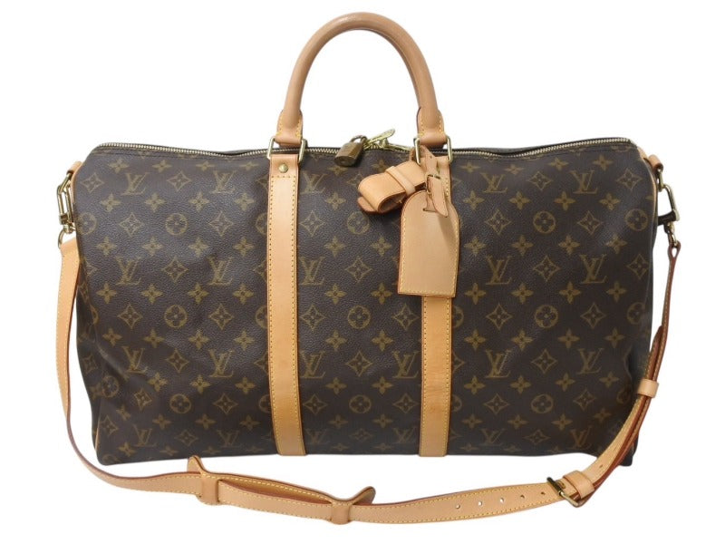 極美品 LOUIS VUITTON ルイヴィトン キーポル バンドリエール 50 モノグラムキャンバス M41416 ボストンバッグ 中古 4b002574