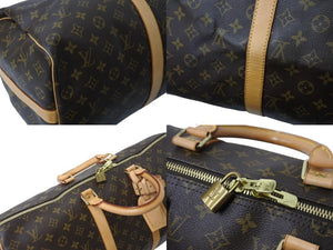 極美品 LOUIS VUITTON ルイヴィトン キーポル バンドリエール 50 モノグラムキャンバス M41416 ボストンバッグ 中古 4b002574