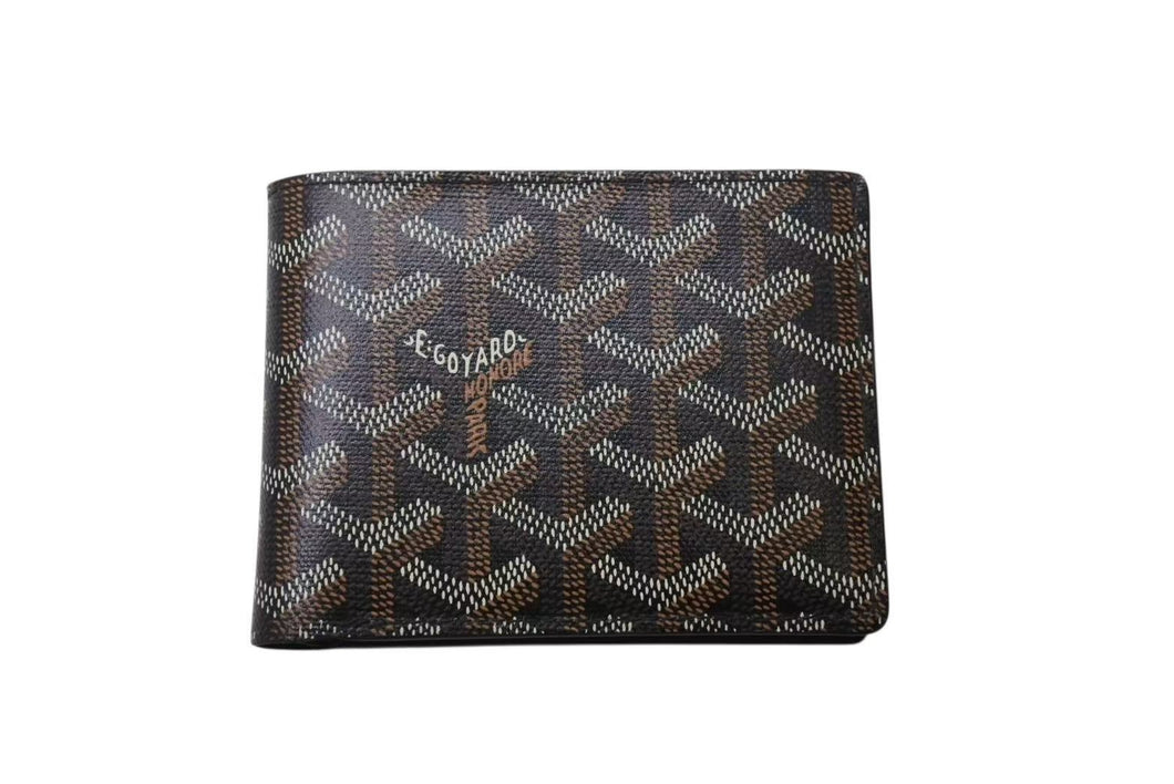 GOYARD ゴヤール ヴィクトワール ウォレット 二つ折り財布 ブラック ゴヤールディンキャンバス 美品 中古 4b002575