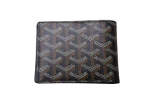 画像をギャラリービューアに読み込む, GOYARD ゴヤール ヴィクトワール ウォレット 二つ折り財布 ブラック ゴヤールディンキャンバス 美品 中古 4b002575