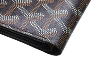 画像をギャラリービューアに読み込む, GOYARD ゴヤール ヴィクトワール ウォレット 二つ折り財布 ブラック ゴヤールディンキャンバス 美品 中古 4b002575