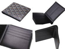 画像をギャラリービューアに読み込む, GOYARD ゴヤール ヴィクトワール ウォレット 二つ折り財布 ブラック ゴヤールディンキャンバス 美品 中古 4b002575