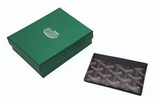 画像をギャラリービューアに読み込む, 新品未使用 GOYARD ゴヤール サンシュルピス カードケース コットン リネン フランス製 ブラック ブラウン 中古 4b002577