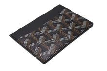 画像をギャラリービューアに読み込む, 新品未使用 GOYARD ゴヤール サンシュルピス カードケース コットン リネン フランス製 ブラック ブラウン 中古 4b002577