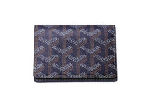 画像をギャラリービューアに読み込む, 極美品 GOYARD ゴヤール マルゼルブ カードケース ブラウン ネイビー PVC レザー MALESHPMLTY01CL01X 中古 4b002578