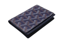 画像をギャラリービューアに読み込む, 極美品 GOYARD ゴヤール マルゼルブ カードケース ブラウン ネイビー PVC レザー MALESHPMLTY01CL01X 中古 4b002578