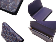 画像をギャラリービューアに読み込む, 極美品 GOYARD ゴヤール マルゼルブ カードケース ブラウン ネイビー PVC レザー MALESHPMLTY01CL01X 中古 4b002578