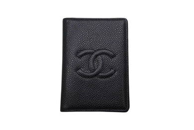 CHANEL シャネル カードケース ココマーク 7番台 フランス製 キャビアスキン ブラック 美品 中古 4b002580