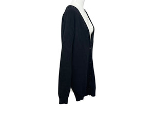 PRADA プラダ カーディガン トップス ブラック 15aw カシミヤ ウール ユニセックス サイズ38 P25C97 美品 中古 4b002581 