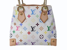 Load image into Gallery viewer, 新品同様 LOUIS VUITTON ルイヴィトン オードラ ブロン ハンドバッグ 村上隆 M40047 ゴールド金具 ホワイト マルチカラー 中古 4b002585