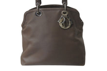 Load image into Gallery viewer, Christian Dior クリスチャンディオール ハンドバッグ ベージュ レザー 05-MA-0123 シルバー金具 美品 中古 4b002587