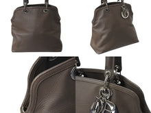 Load image into Gallery viewer, Christian Dior クリスチャンディオール ハンドバッグ ベージュ レザー 05-MA-0123 シルバー金具 美品 中古 4b002587