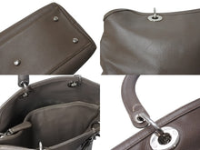 Load image into Gallery viewer, Christian Dior クリスチャンディオール ハンドバッグ ベージュ レザー 05-MA-0123 シルバー金具 美品 中古 4b002587