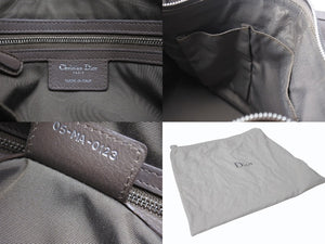 Christian Dior クリスチャンディオール ハンドバッグ ベージュ レザー 05-MA-0123 シルバー金具 美品 中古 4b002587