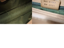 Load image into Gallery viewer, ChristianDior クリスチャンディオール トロッター ハンドバッグ BM0081 コットンキャンバス グリーン ベージュ 美品 中古 4b002589