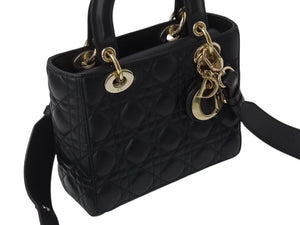 Christian Dior クリスチャンディオール Lady Dior レディディオール スモール 2WAYバッグ カナージュ 美品 中古 4b002594