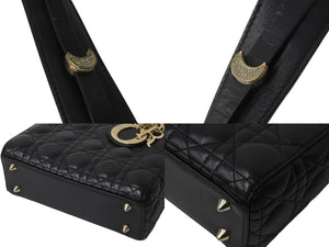 Christian Dior クリスチャンディオール Lady Dior レディディオール スモール 2WAYバッグ カナージュ 美品 中古 4b002594