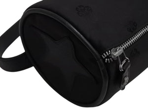 極美品 CHROMEHEARTS クロムハーツ ヨガマット ヨガマットケース スターパッチ ダガー レザー ナイロン ブラック 中古 4b002595 