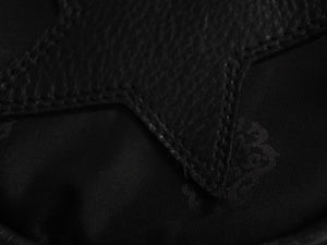 極美品 CHROMEHEARTS クロムハーツ ヨガマット ヨガマットケース スターパッチ ダガー レザー ナイロン ブラック 中古 4b002595 