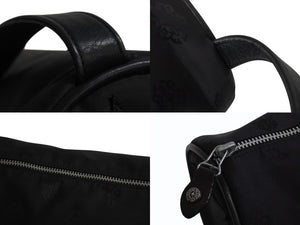 極美品 CHROMEHEARTS クロムハーツ ヨガマット ヨガマットケース スターパッチ ダガー レザー ナイロン ブラック 中古 4b002595 