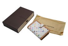 画像をギャラリービューアに読み込む, 極美品 LOUIS VUITTON ルイヴィトン ポルトフォイユヴィエノワ 二つ折り財布 M92987 村上隆 ホワイト モノグラム マルチカラー 中古 4b002596