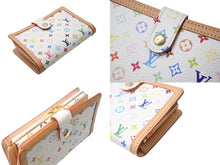 画像をギャラリービューアに読み込む, 極美品 LOUIS VUITTON ルイヴィトン ポルトフォイユヴィエノワ 二つ折り財布 M92987 村上隆 ホワイト モノグラム マルチカラー 中古 4b002596