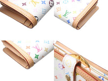 画像をギャラリービューアに読み込む, 極美品 LOUIS VUITTON ルイヴィトン ポルトフォイユヴィエノワ 二つ折り財布 M92987 村上隆 ホワイト モノグラム マルチカラー 中古 4b002596
