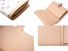 画像をギャラリービューアに読み込む, 極美品 LOUIS VUITTON ルイヴィトン ポルトフォイユヴィエノワ 二つ折り財布 M92987 村上隆 ホワイト モノグラム マルチカラー 中古 4b002596