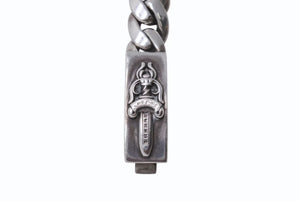 極美品 CHROME HEARTS クロムハーツ ミニダガーID クラシック ブレスレット 重量約43.3g 2002年 20リンク シルバ−925 中古 4b002597 