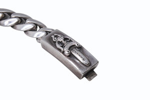 極美品 CHROME HEARTS クロムハーツ ミニダガーID クラシック ブレスレット 重量約43.3g 2002年 20リンク シルバ−925 中古 4b002597 