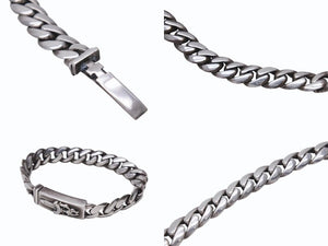 極美品 CHROME HEARTS クロムハーツ ミニダガーID クラシック ブレスレット 重量約43.3g 2002年 20リンク シルバ−925 中古 4b002597 