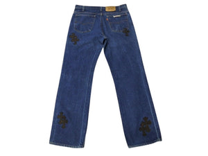 CHROME HEARTS クロムハーツ セメタリークロスパッチ デニムパンツ サイズ34 Levi's 517 リーバイス517 18パッチ 美品 中古 4b002599 