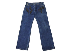 CHROME HEARTS クロムハーツ セメタリークロスパッチ デニムパンツ サイズ34 Levi's 517 リーバイス517 18パッチ 美品 中古 4b002599 