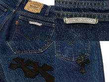 画像をギャラリービューアに読み込む, CHROME HEARTS クロムハーツ セメタリークロスパッチ デニムパンツ サイズ34 Levi&#39;s 517 リーバイス517 18パッチ 美品 中古 4b002599 