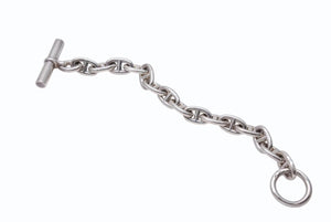 HERMES エルメス オールド シェーヌダンクルMM ブレスレット 15コマ シルバー925 フランス製 重量約57.2 美品 中古 4b002601