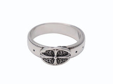 画像をギャラリービューアに読み込む, 以前同様 CHROME HEARTS クロムハーツ BELTED OVAL RING SML スモールベルト オーバルリング 重量約8.4g サイズ24号 シルバー925 中古 4b002602 