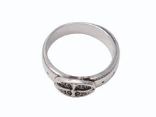 画像をギャラリービューアに読み込む, 以前同様 CHROME HEARTS クロムハーツ BELTED OVAL RING SML スモールベルト オーバルリング 重量約8.4g サイズ24号 シルバー925 中古 4b002602 