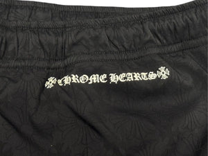 CHROME HEARTS クロムハーツ U TRASH PICK UP PLUS NYLN ナイロントラックパンツ サイズXL CHプラス シルバー925 総柄 美品 中古 4b002605 