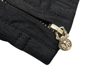 CHROME HEARTS クロムハーツ U TRASH PICK UP PLUS NYLN ナイロントラックパンツ サイズXL CHプラス シルバー925 総柄 美品 中古 4b002605 