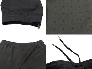CHROME HEARTS クロムハーツ U TRASH PICK UP PLUS NYLN ナイロントラックパンツ サイズXL CHプラス シルバー925 総柄 美品 中古 4b002605 