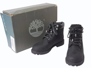 同様品 CHROME HEARTS x Timberland クロムハーツ ティンバーランド 6INCH ヌバックレザー ワークブーツ ブラック サイズUS6.5M 中古 4b002606 