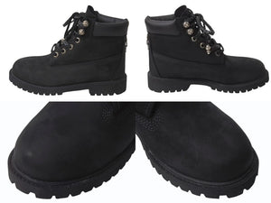 同様品 CHROME HEARTS x Timberland クロムハーツ ティンバーランド 6INCH ヌバックレザー ワークブーツ ブラック サイズUS6.5M 中古 4b002606 