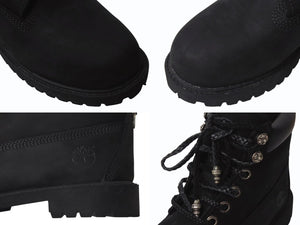 同様品 CHROME HEARTS x Timberland クロムハーツ ティンバーランド 6INCH ヌバックレザー ワークブーツ ブラック サイズUS6.5M 中古 4b002606 