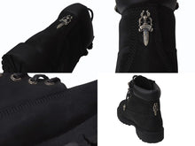 画像をギャラリービューアに読み込む, 同様品 CHROME HEARTS x Timberland クロムハーツ ティンバーランド 6INCH ヌバックレザー ワークブーツ ブラック サイズUS6.5M 中古 4b002606 