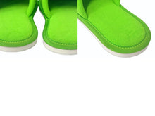 Load image into Gallery viewer, 新品同様 CHROME HEARTS クロムハーツ HOTEL SLIPPER ホテルスリッパ サイズS マイアミ限定 ホースシュー グリーン パイル 中古 4b002607