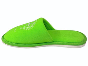 新品同様 CHROME HEARTS クロムハーツ HOTEL SLIPPER ホテルスリッパ サイズS マイアミ限定 ホースシュー グリーン パイル 中古 4b002607