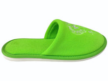 Load image into Gallery viewer, 新品同様 CHROME HEARTS クロムハーツ HOTEL SLIPPER ホテルスリッパ サイズS マイアミ限定 ホースシュー グリーン パイル 中古 4b002607