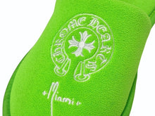 Load image into Gallery viewer, 新品同様 CHROME HEARTS クロムハーツ HOTEL SLIPPER ホテルスリッパ サイズS マイアミ限定 ホースシュー グリーン パイル 中古 4b002607