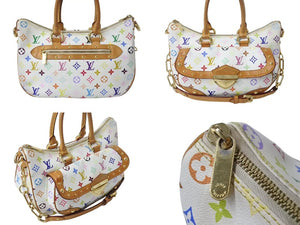 LOUIS VUITTON ルイヴィトン ハンドバッグ M40125 リタ モノグラムマルチカラー ホワイト ゴールド金具 美品 中古 4b002609